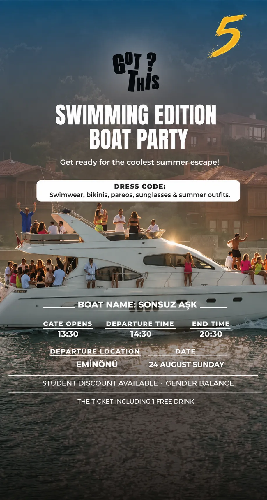 Swimming Edition Boat Party